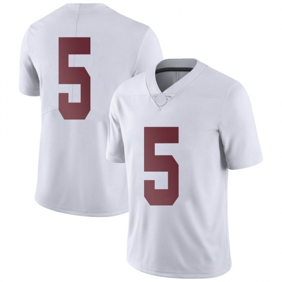 Alabama Crimson Tide Men's Jalyn Armour-Davis #5 No Name White NCAA Nike Authentic Stitched College Football Jersey OE16O61ZO